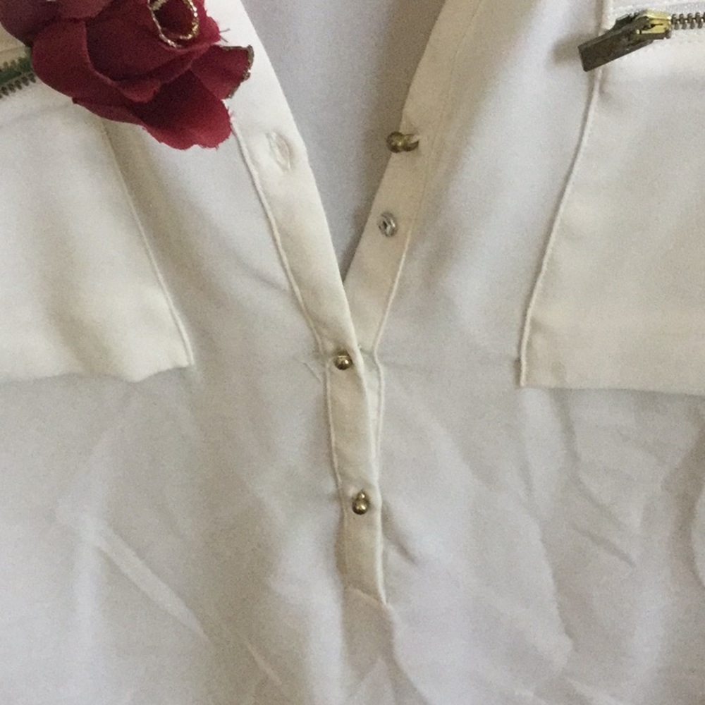 White Button Down Top - image 3